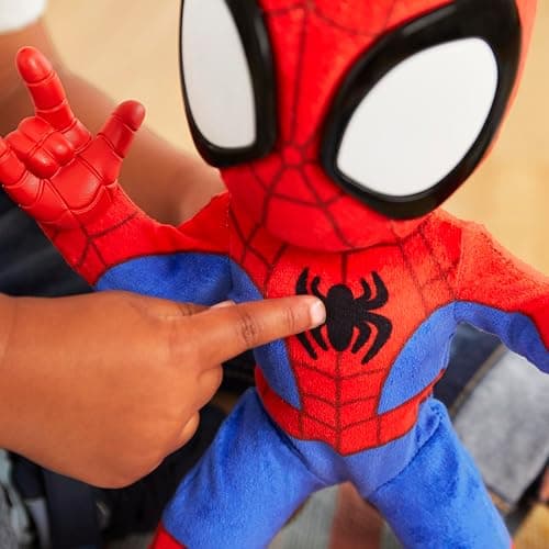 Spidey and his Amazing Friends Marvel Dance 'N Crawl Spidey, Interactive Plush Toy with 20 Phrases & Sounds, 2 Songs, Super Hero Toys for Kids 3 & Up thumbnail 2