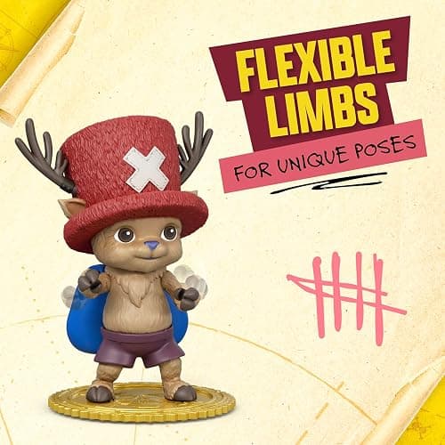One Piece Tony Tony Chopper 4″ (10 cm) Action Figure with 6 Accessories. Includes Swappable Facial Expressions, Medical Bag, Medical Vial, and Berry Coin Display Base thumbnail 7