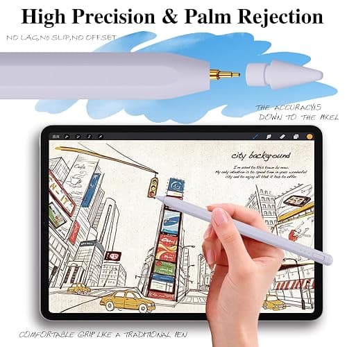 Stylus Pen for iPad11&10thGen,14Mins Faster Charge, with Pencil Holder,Palm Rejection, Tilt Sensitivity, for iPad Air11&13-inch(M3/M2), iPad Pro 11&13-inch (M4),iPad 6-11th,iPad Pro 11/12.9 inch thumbnail 6