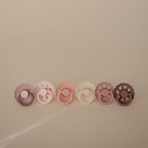 FRIGG Natural Rubber Baby Pacifier 6-Pack Blooming Love | Made in Denmark | BPA-Free (6-18 Months) thumbnail 4