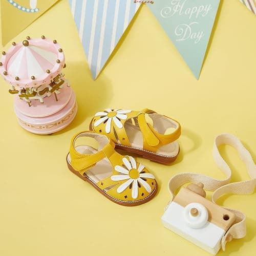 Otter MOMO Girls Open Toe Princess Flat Sandals with Comfort Sole Summer Sandals thumbnail 5