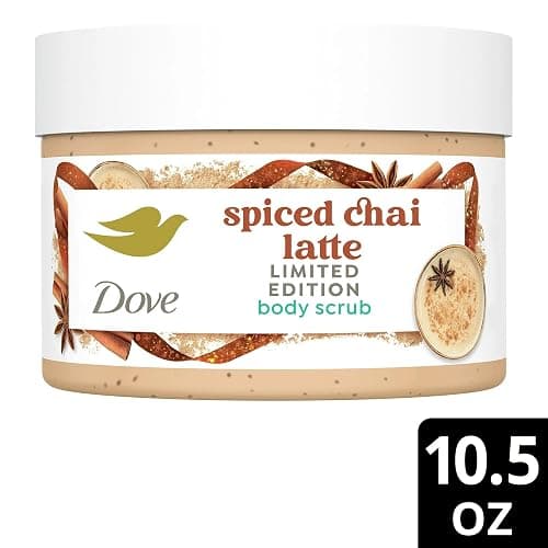 Dove Exfoliating Body Scrub – Spiced Chai Latte, Deeply Nourishing Exfoliant with ¼ Moisturizing Cream, 10.5 oz thumbnail 4