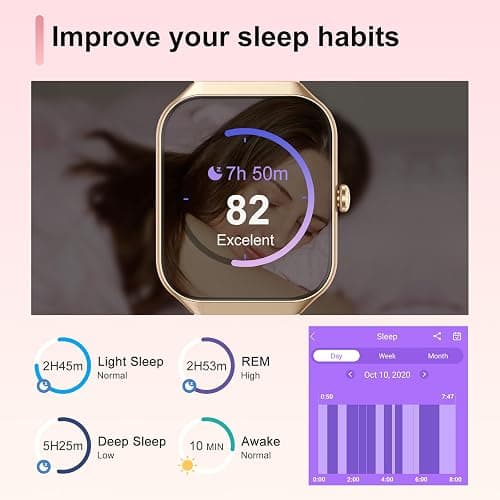 Smart Watch for Women Answer/Make Calls, 1.96" Fitness Watch with Heart Rate Monitor Sleep Monitor, 113 Sport Activity Tracker with Step Counter, IP68 Waterproof, Smartwatch for Android/iOS, Rose Gold thumbnail 5