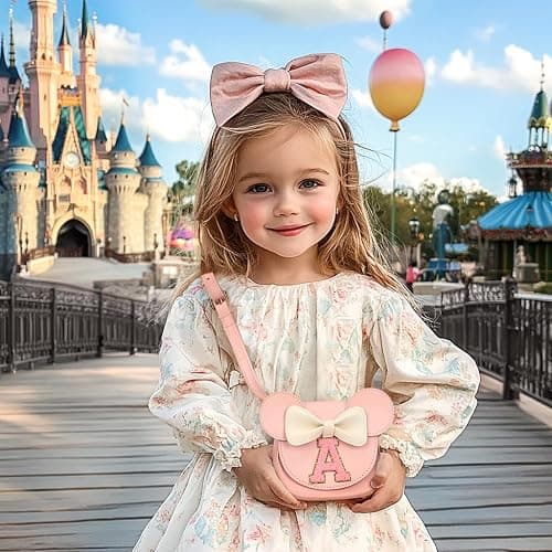 Mibasies Toddler Purse: Birthday Gift for Girls 3-8 - Little Kids Mini Mouse Ears Bow Purse (Pink S) thumbnail 2