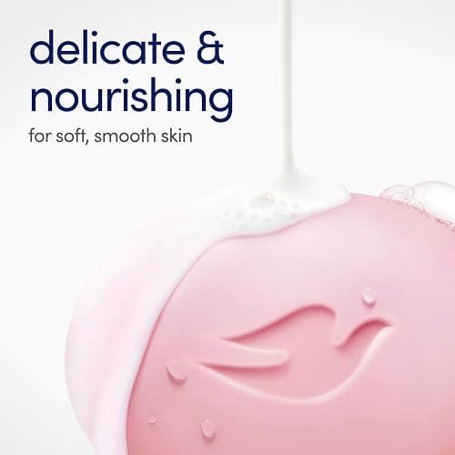 Dove Beauty Bar Soap Pink Rosa, for Soft, Smooth Skin, 6 Bars 3.75 oz | For face, body & hands, Helps cleanse without dryness, With 1/4 moisturizing cream, Sulfate-free thumbnail 5