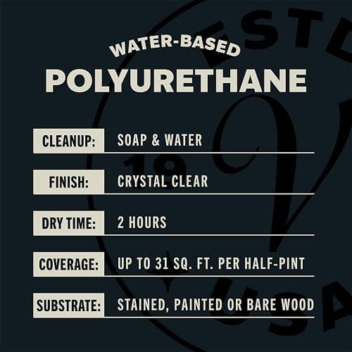 Varathane Water-Based Crystal-Clear Ultimate Polyurethane | Interior Wood Protection | Fast Dry Time | Easy Clean Up | Gloss | Half Pint thumbnail 5