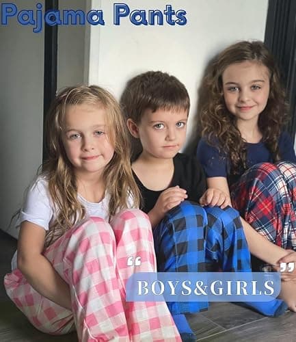 Ekouaer Boys 3 Pack Plaid Lounge Pants with 2 Pockets thumbnail 3