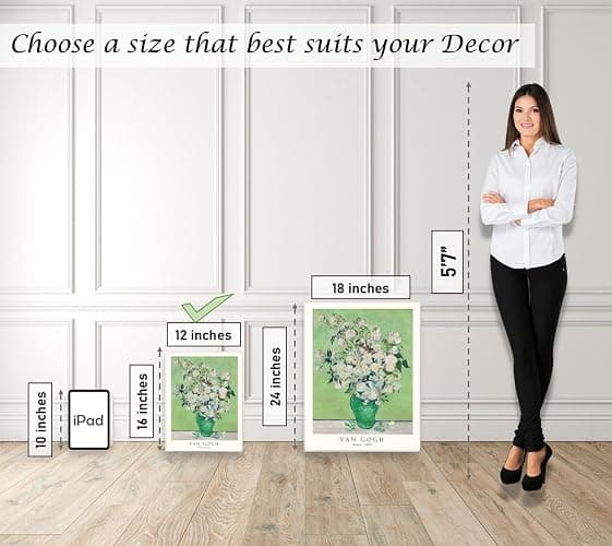 Induslyfe Framed Grass Wall Art Canvas Decor Set of 3, Matisse Wall Art Framed Prints Posters Mid Century Modern Art, Aesthetic Floral Botanical wall art for bedroom, living room, bathroom 12x16 thumbnail 2