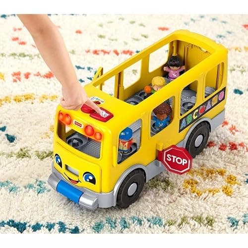 Fisher-Price Little People Toddler Learning Toy, Big Yellow Bus Musical Pull-Along Vehicle for Pretend Play Kids Ages 1+ Years thumbnail 3