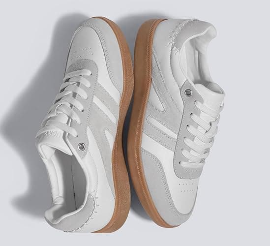 LUCKY STEP Women Classic Retro Gum Sole Fashion Sneakers Casual Tennis Skate Shoe Genuine Leather Walking Footwear Anti Slip Trainers thumbnail 7