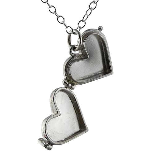 FashionJunkie4Life Sterling Silver Locket Necklaces for Women, 18" Cable Chain thumbnail 2