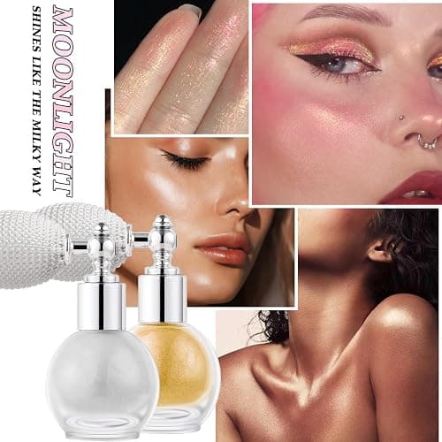 Hair and Body Glitter Spray, Holographic Glitter Highlighter Powder, Face Body Clothes Shiny Glitter, Loose Shimmer Hairspray Festival Rave Prom Accessories (Silver) thumbnail 8