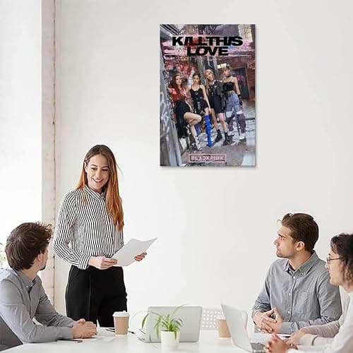 Blackp-ink Poster, Musikband, Kpop-Gruppe, Vintage-Cover-Poster für Zimmer, ästhetische Leinwand, Wandkunst, Schlafzimmerdekoration, 30 x 45 cm thumbnail 5