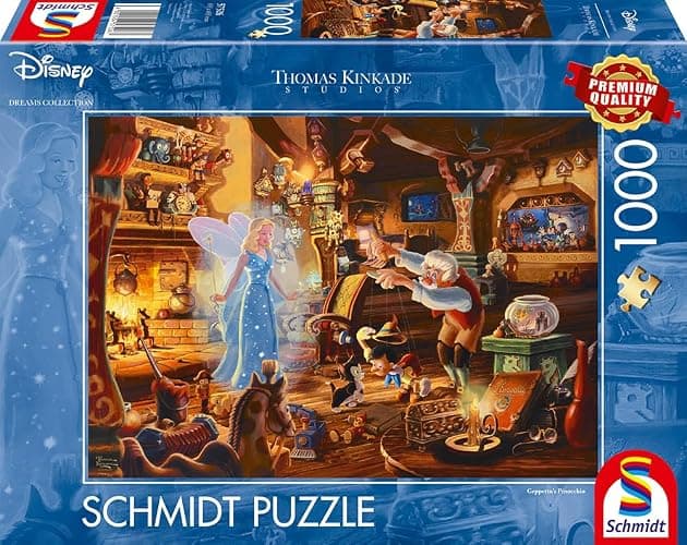 Schmidt 57526 Thomas Kinkade, Disney, Geppetto's Pinocchio, puzzle da 1000 pezzi thumbnail 4