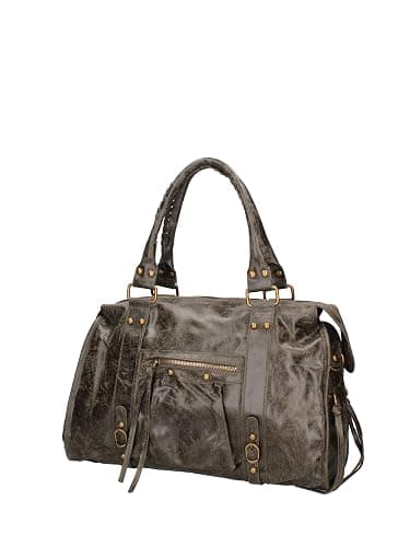 Gave Lux, Damen-Schultertasche aus echtem Wildleder. Handgefertigtes Produkt. Hergestellt in Italien, GLX220609023FBG, helles Leder, 41 x 28 x 13 cm thumbnail 2