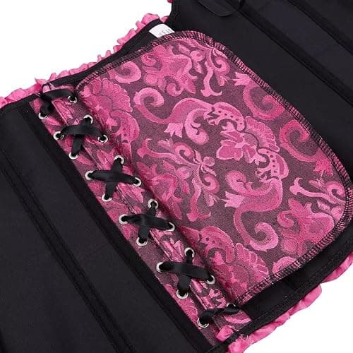 Corset Top Bustier Lingerie for Women Zipper Front Flower Sexy Burlesque Vintage thumbnail 5
