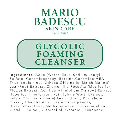 Mario Badescu Glycolic Foaming Cleanser for All Skin Types| Exfoliating Face Wash with Glycolic Acid & Aloe Vera| Visibly Evens Skin Tone & Texture thumbnail 9