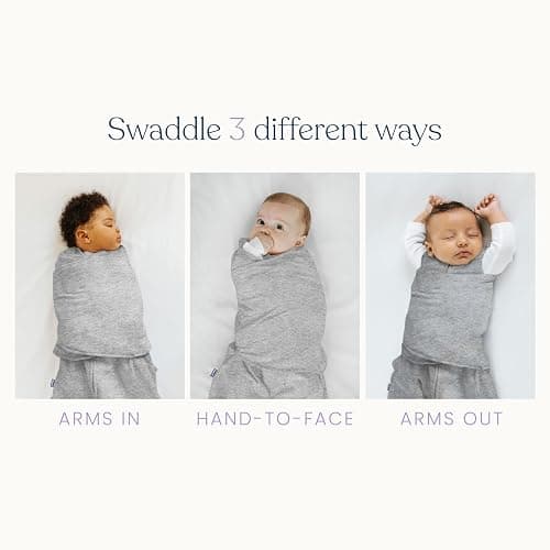 HALO 100% Cotton Sleepsack Swaddle, 3-Way Adjustable Wearable Blanket, TOG 1.5, Floral Vintage Stripe, Small, 3-6 Months thumbnail 4