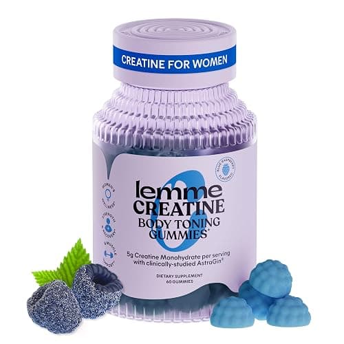 Lemme Creatine Monohydrate Gummies, Blue Raspberry (60 Gummies) - Image 1