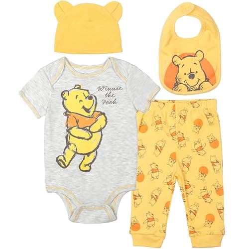 Disney Winnie the Pooh Baby 4-Piece Bodysuit and Pants Set - Image 1