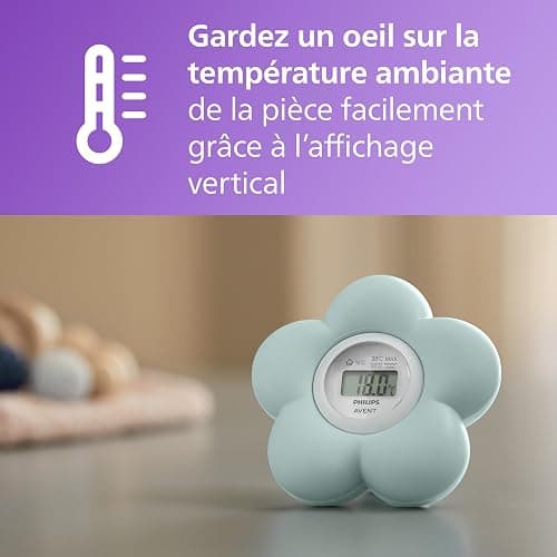 Philips Avent Thermomètre numérique de bain pour bébé, étanche et mesure précise de la température (Modèle ‎SCH480/00) thumbnail 3