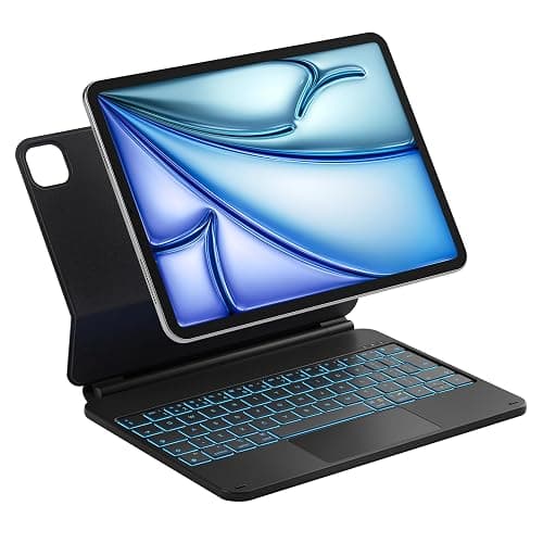 Inateck Magnetic Keyboard Case for iPad Air 11 Inch M3 2025/M2 2024, Air 5/4 Gen 10.9 Inch, Magic Keyboard for iPad Pro 11" 4/3/2/1 Gen, Floating Cantilever Stand, 7-Color Backlight, with Trackpad - Image 1