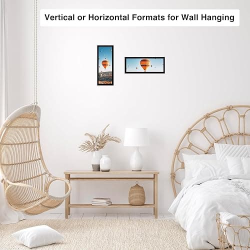 JCJMY 4x12 Picture Frame Black for Wall Hanging or Tabletop, Wall Mounting Horizontally or Vertically, 4 x 12 Wall Gallery Poster Photo Frame with Shatter Resistant Plexiglass, Black thumbnail 6