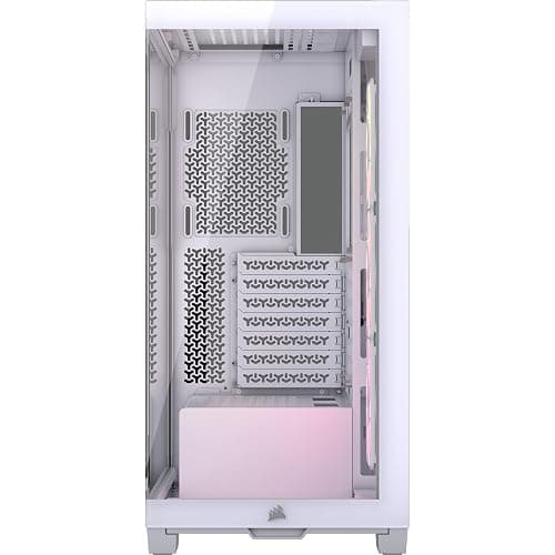 CORSAIR 3500X ARGB Mid-Tower ATX PC Case – Panoramic Tempered Glass – Reverse Connection Motherboard Compatible – 3X CORSAIR RS120 ARGB Fans Included – White thumbnail 2