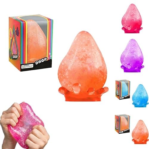 NEE Dooh Dream Drop Squishy Toy - Water Drop Fidget Stress Ball, Doh Squishy Stress Moldable Slow Rise Relaxing Sensory Fidget Stress, Squeeze Dough Ball for Anxiety Relief (2#Orange) - Image 1