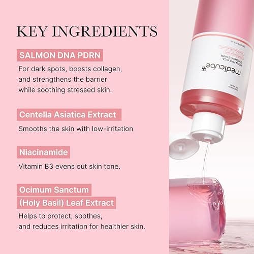 medicube PDRN Toner Salmon DNA PDRN CICA Soothing Toner | Lightweight Watery Toner with PDRN, Niacinamide, Peptides - For Uneven Skin Tone & Soothing, Korean Skincare, 8.45 fl. oz thumbnail 2