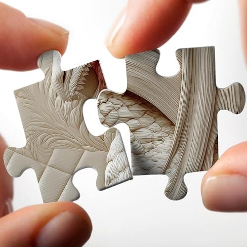 Larkipuzz 3 D Dragon Quilt Animal Puzzles for Adults 1000 Pieces | Beautiful Difficult Art Challenging Embroidery White Jigsaw Puzzle thumbnail 5