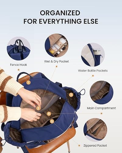 Sucipi Tennis Bag for Women and Men, Water-Resistant and Machine Washable Tennis Racket Backpack, Lightweight Sports Bag for Pickleball, Badminton thumbnail 5
