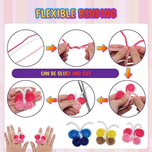 Yunsailing 3000 Pcs Pipe Cleaners Bulk Craft Supplies 6 mm x 12 Inch Chenille Stems Pipe Cleaner for DIY Arts Crafts Decorations Flowers Decor(Multicolor) thumbnail 5