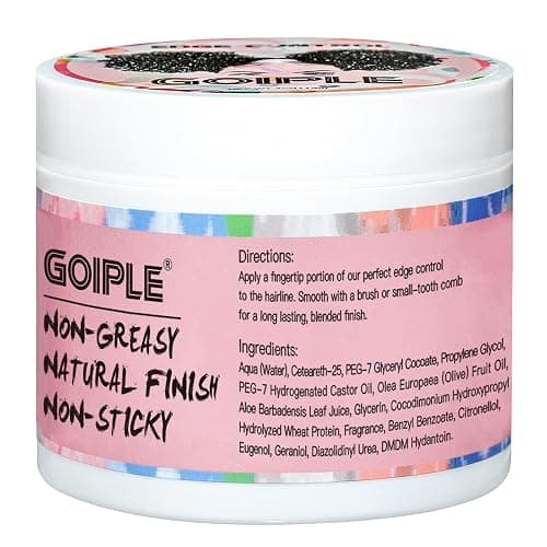 Edge Control Wax for Women Strong Hold Non-greasy, Edge Wax Styling Gel for Black Women Hair No Flaking, White Residue, Shine and Smooth Strawberry Scent 4oz thumbnail 7