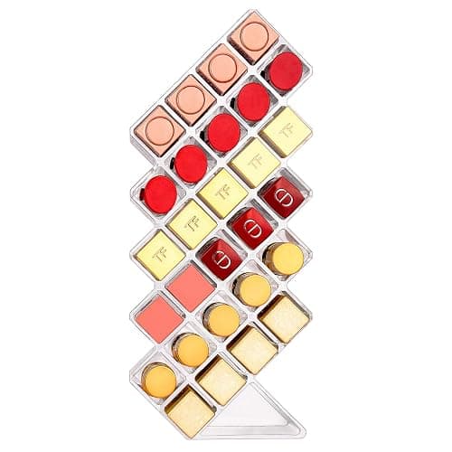 JessLab Lipstick Organizers, Acrylic Holder Lip Gloss Tower Clear Cosmetic Fish Sticks Lip Makeup Storage for Bathroom Vanity Countertop, 28 Slots - Image 1