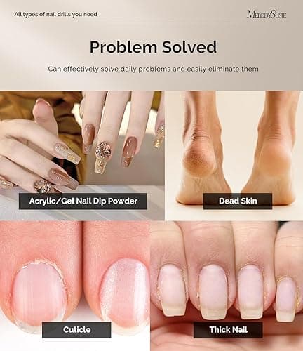 MelodySusie Portable Electric Nail Drill,PC120B Compact Efile Electrical Professional Nail File Kit for Acrylic, Gel Nails, Manicure Pedicure Polishing Shape Tools Design for Home Salon Use, Gold thumbnail 3