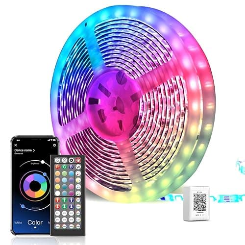 LED Strip 30m, Bluetooth LED Streifen,RGB LED Strip Farbwechsel LED Lichterkette mit Steuerbar via App, Fernbedienung, Sync mit Musik, Bänder für Schlafzimmer TV Zuhause Schrankdek - Image 1