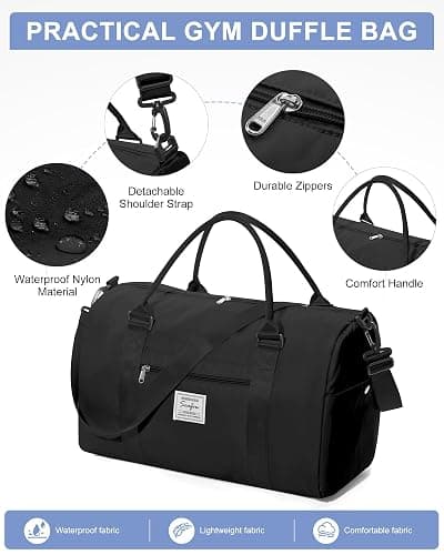 Gym Bag Womens,Travel Duffel Carry on Bag Sport Tote Bag Weekend Overnight Bag thumbnail 8