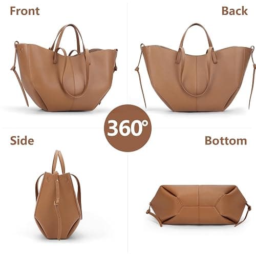 Juoxeepy Work Bag Faux Leather Tote Bag for Women Trendy Handbag Purse Fall Shoulder Bag with Magnetic Closure thumbnail 4