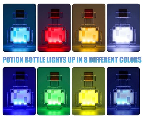 Adumtil Potion Bottle Light Color Changing LED Table Lamp Mood Light for Bedroom, Desk, Living Room, Playroom Home Decor Video Game Gifts thumbnail 2