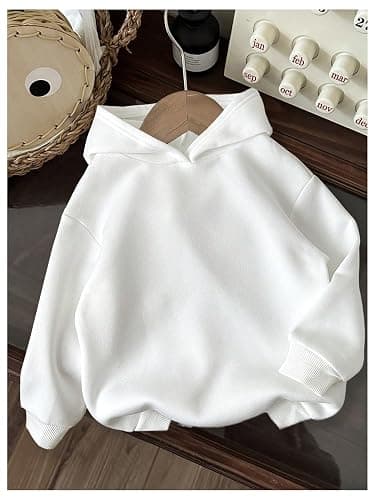 Floerns Cute Hoodies for Girls Graphic Fleece Long Sleeve Hooded Sweatshirts Kids Clothes Tops thumbnail 2