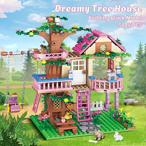 CSNRHG Dream Tree House Friends Building Set Friends Construction Educational Toy 504 Pieces Gifts for Girls Teens Kids Adults Ages 6+ thumbnail 4