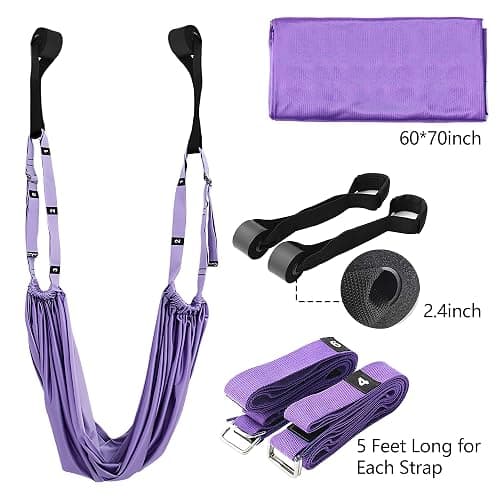 Leg Stretcher Strap, Stretching Equipment with Door Anchor Flexibility Trainer Backbend Assist for Dance Aerial Yoga Ballet Leg Stretching Exercise thumbnail 4