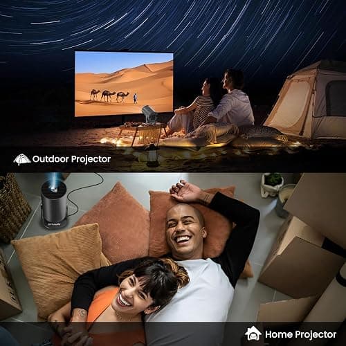 HIPPUS Mini Projector Built-in Apps,Portable Projector with WIFI6 Bluetooth, Smart Projector 4k 1080P Support,Auto Keystone, Movie Projector Compatible with Smartphone/HDMI/USB thumbnail 8