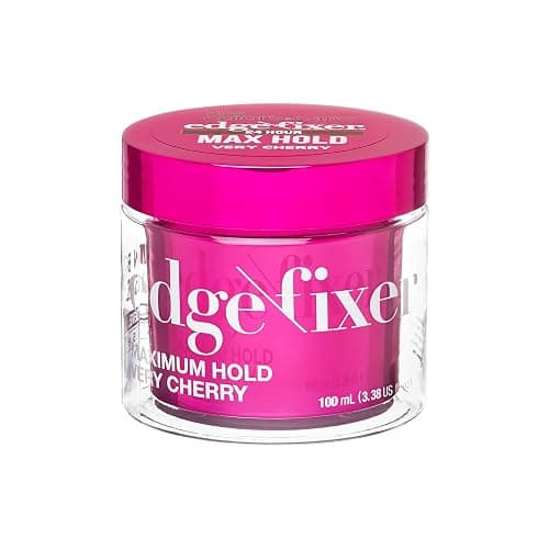 KISS COLORS & CARE Maximum Hold Edge Fixer, Non-Greasy Gel Formula Infused With Biotin B7, 24 Hour Hold, ‘Very Cherry’ Scented, 3.38 Fl. Oz. (100 ml) - Image 1