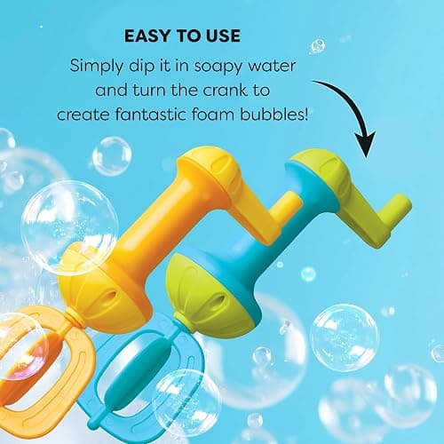 HABA Kids Bubble Bath Whisk 2 Pack - Bath Toys for Sensory Play, Motor Skill Development, Water Play and Bath Time Fun thumbnail 3