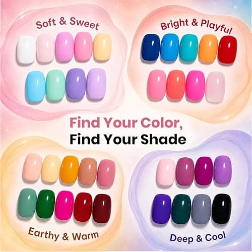 beetles Gel Polish Set Vivid Seasons - Summer Gel Nail Polish Set 36 Colors Pink Yellow Green Purple Jelly Shades 45pcs with Base & Top Coat UV LED Soak Off DIY Salon Gift for Women | 45 Pcs Gel Polish Kit with Pink Yellow Green Purple Shades, 4pcs Base Top Coats for Diy Uv Led Manicures thumbnail 2