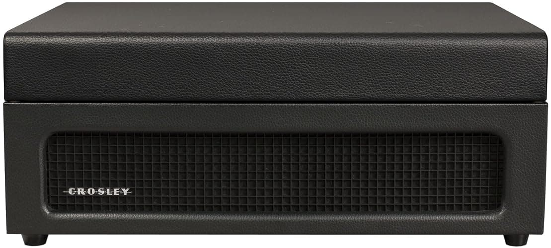 Crosley CR8017B-BK Voyager Vintage Portable Vinyl Record Player Turntable with Bluetooth in/Out and Built-in Speakers, Black thumbnail 7