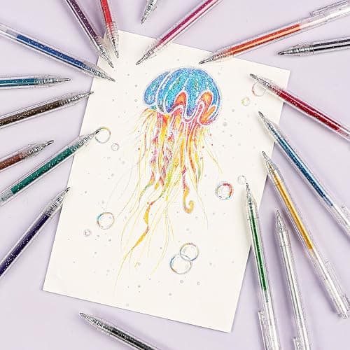 Grabie Glitter Pens (18 Colors Retractable Glitter Gel Ink Pens New) thumbnail 7