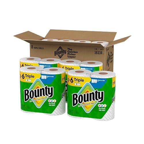 Bounty Select-A-Size Paper Towels, White, 8 Triple Rolls = 24 Regular Roll thumbnail 12